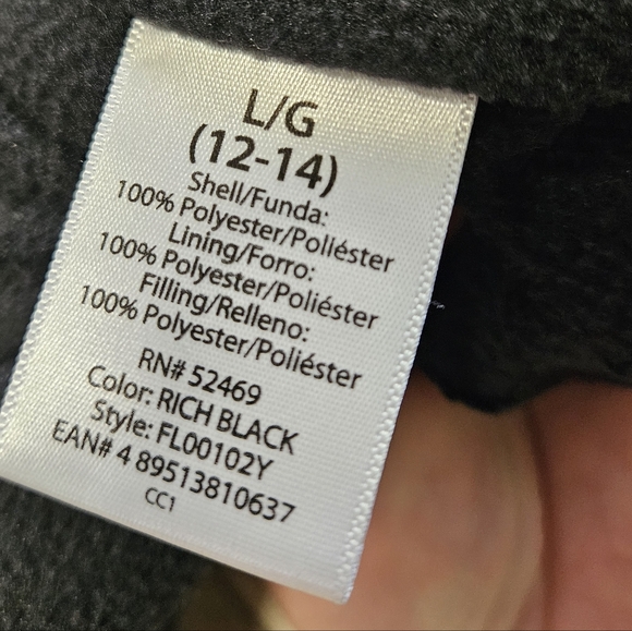 Faded Glory Black Puffer Vest Fleece Lined Women's Large Gorpcore Pockets Winter - Picture 5 of 8